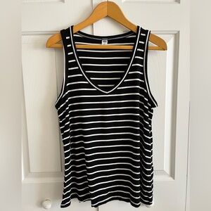 Old Navy Women’s Luxe Striped V-Neck Business Tank Top (sz Large)